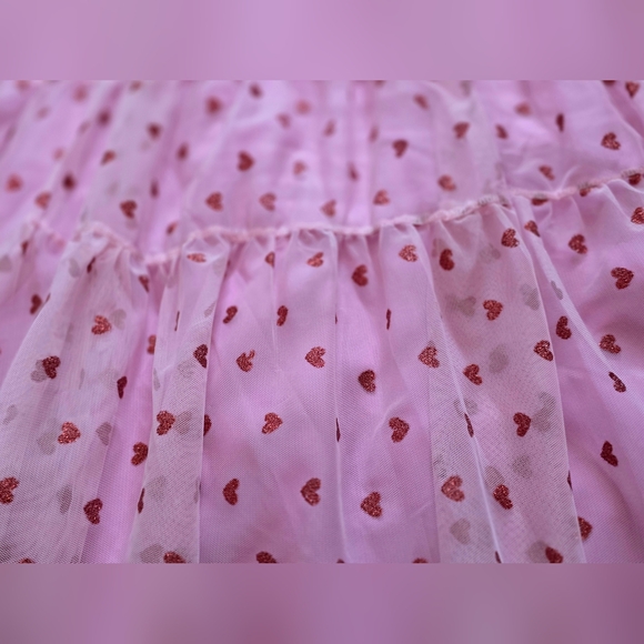 Betsey Johnson Pink Heart Tulle Tiered Dress - Picture 6 of 12